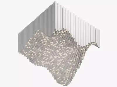 Parametric ceiling made of R70 pipes 3D model