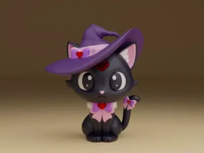 Halloween cat 83 3D print model