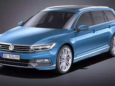 Volkswagen Passat Variant R-line 2015 VRAY 3D model
