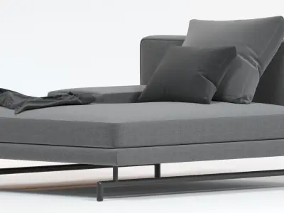 Minotti sherman chaise lounge 3D model