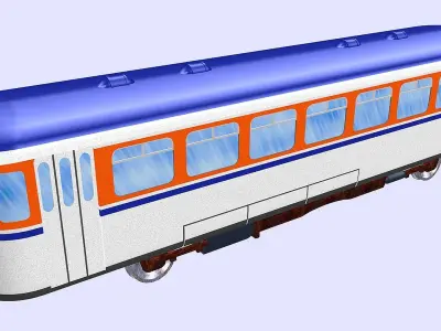 vt 26 diesel passenger railbus 3D model