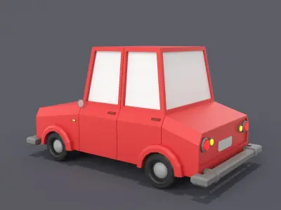 Cartoon Low Poly Cars 3D model