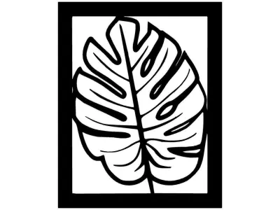 Leaf 2D Wall Decor 3D print model