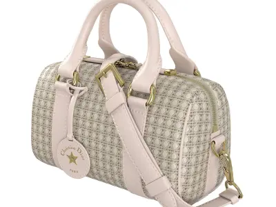 Dior Groove mini Bag Cream Low-poly 3D model