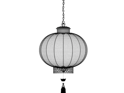 Chinese red lantern 3D model 49