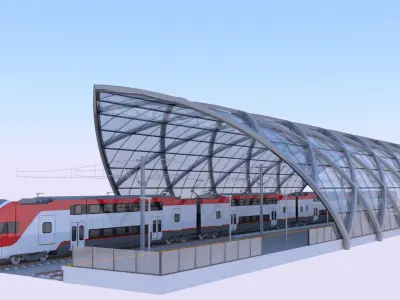 Stadler Kiss USA stations II 3D Model Collection