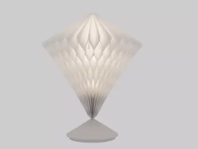 STRALA Diamond Shaped Lamp Shade White  And Table Lamp IKea 3D model