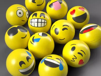 Smiley Balls Packs Low-poly 3D model
