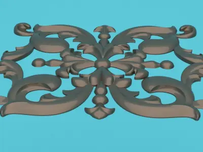Molding central decor  Low-poly 3D model