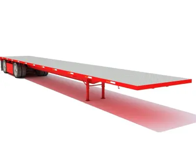 Flatbed Trailer 3D Models 3D model