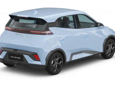 2025 BYD Dolphin Surf Atto1 with Interior 3D model