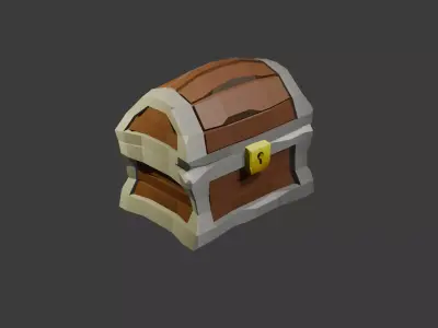 Lowpoly Chest Free 3D model