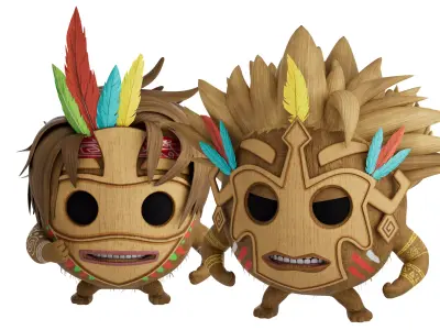 Coco Macho and Boy Rigged Low-poly 3D model