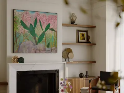 Mid Century interior scene 3D model