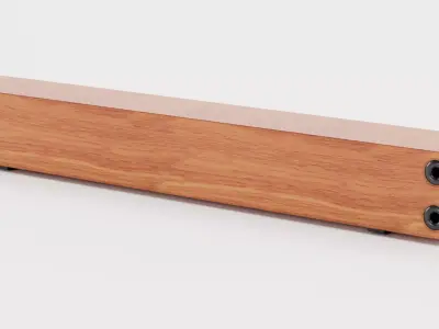Soundbar V1 - Universal Wooden Audio Speaker Low-poly 3D model