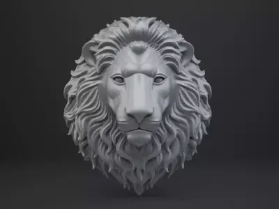 Lion Bust - Animal Figurine 3D print model