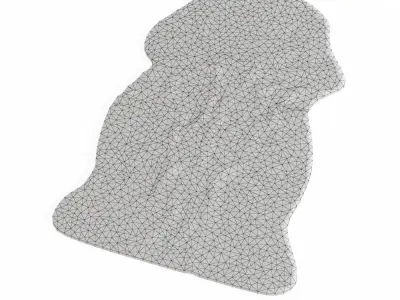 Supersoft Shearling Rug 3D model