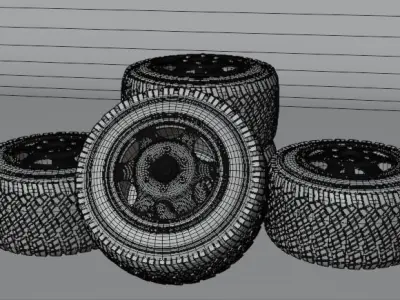 Old Rusty Tire 3D model