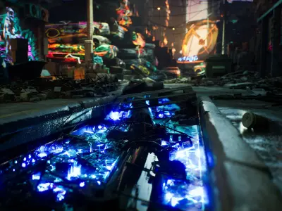 Cyber Scrapyard Environment Kit Low-poly 3D model