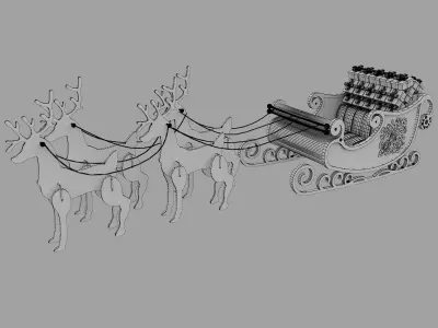  Christmas Sleigh a63 3D model