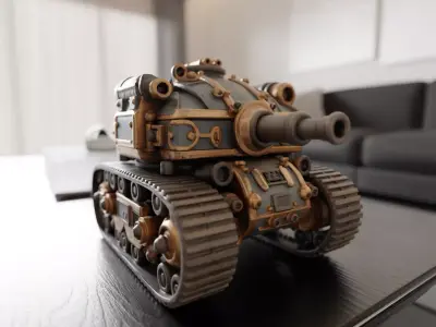 tank steampunk 3D print model