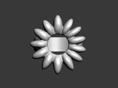 Flower Ring 3D print model