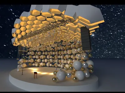 The scene with the balls 3D model