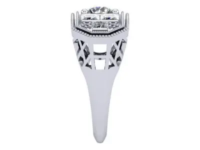 Art Deco Ring 3D print model 14