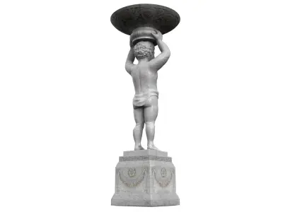 Classic boy statue 3D model