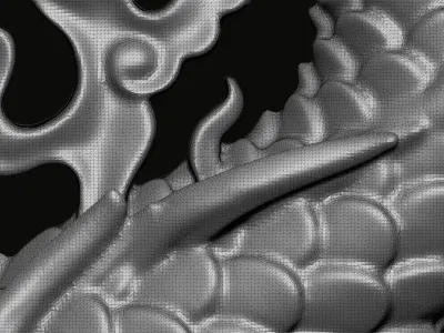 Dragon Bas-Relief 3D print model