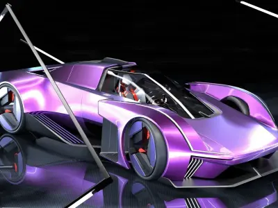 Polyester 3d model  Low-poly 3D model