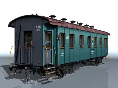 2-axle passenger car 3D model