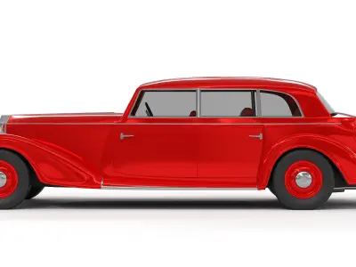 Retro Sedan Car 1920 3D model