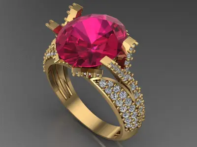 women ring Free 3D print model