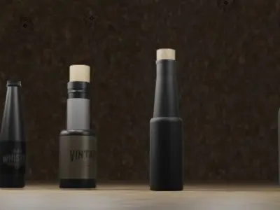 Wine Bottles Free 3D model