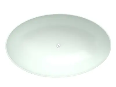71 Inch Oval Freestanding Tub Stone Resin Center 82972106189 3D model