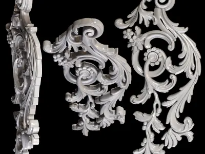 Classic carved 026 3D model