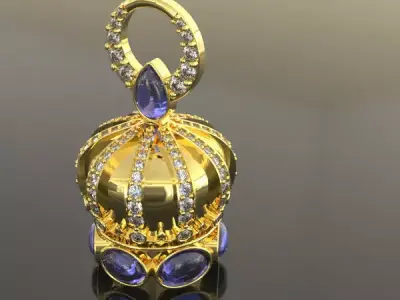 crown pandent 3D print model