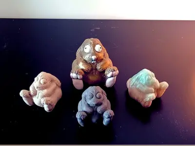 Happy fat rabbit 3D print model