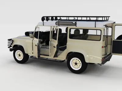 Full Land Rover Defender 110 Station Wagon rev 3D model