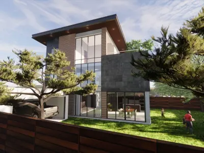 Modern One Family House 3D model