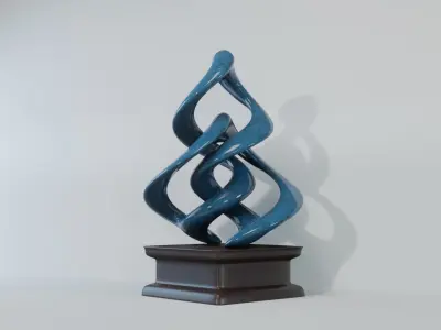 Art Decoration - Twisted Pine - Stylish Statue 3D model