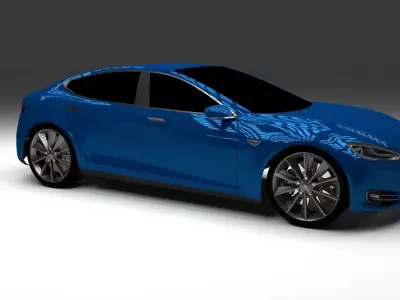 Tesla Model S P85 HDRI 3D model