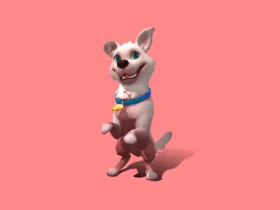 CuteDog Low-poly 3D model