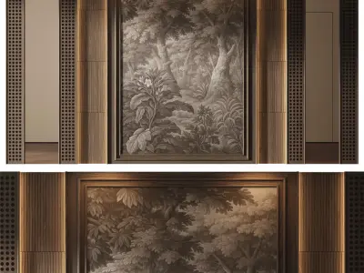 Decorative V89 Wall Panels 3D model