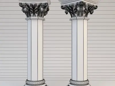 Gothic column CNC 3D model