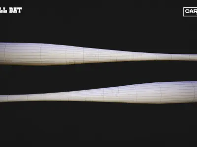 Baseball Bats and Balls Asset Pack Low-poly 3D model