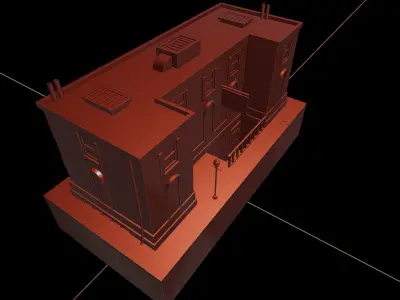 The Simpsons  cartoon House Low-poly 3D model