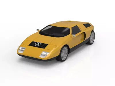 C-111 Second Generation  Mercedes Low-poly 3D model