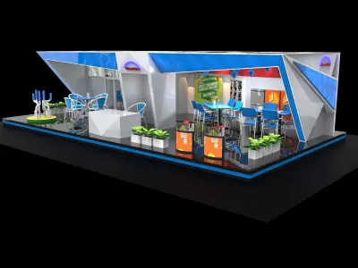 Exhibition Stall Collection 3D Free 3D model